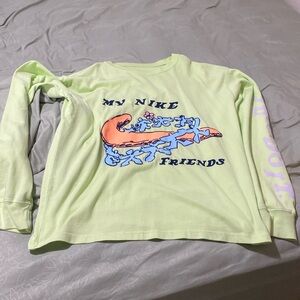 Lime green long sleeve Nike shirt